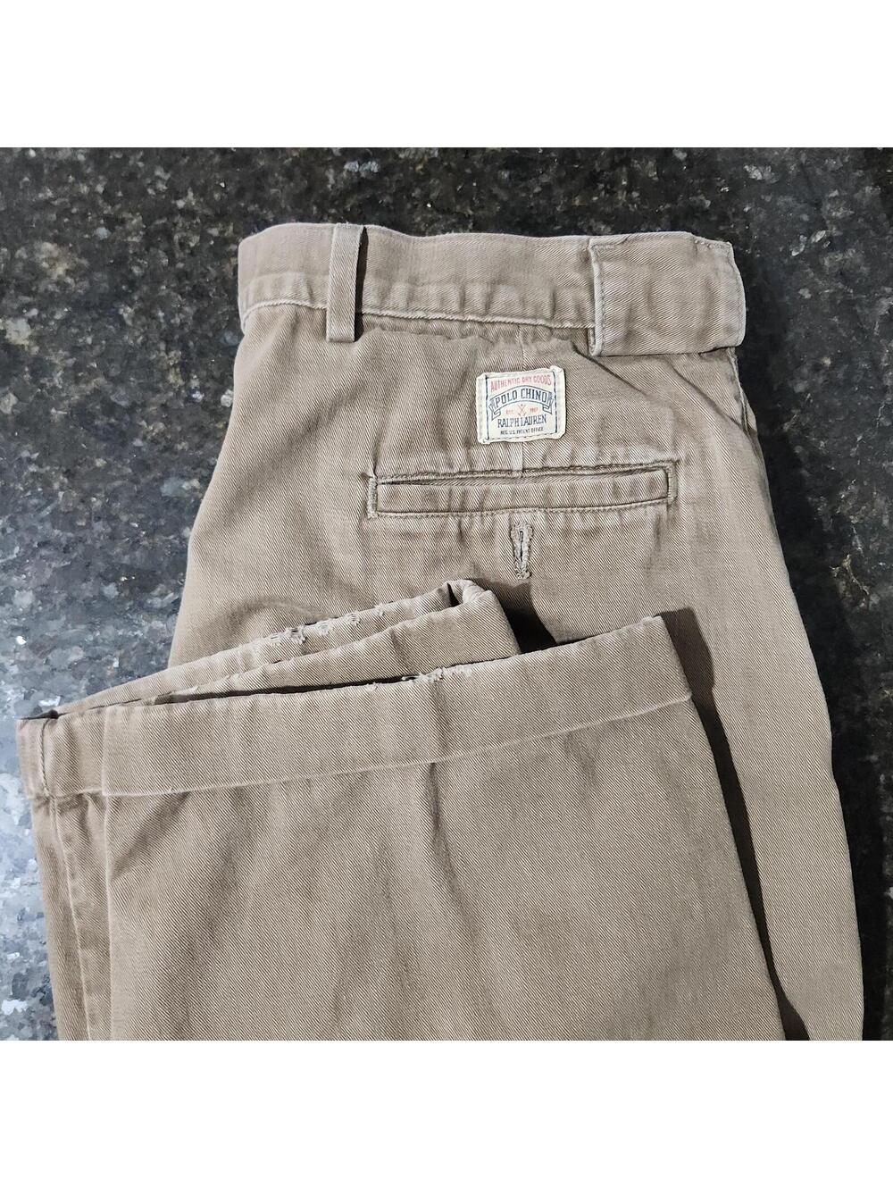 Vintage Polo Ralph Lauren Chino Pants 36x30 Classic Preppy Casual Outdoor USA
